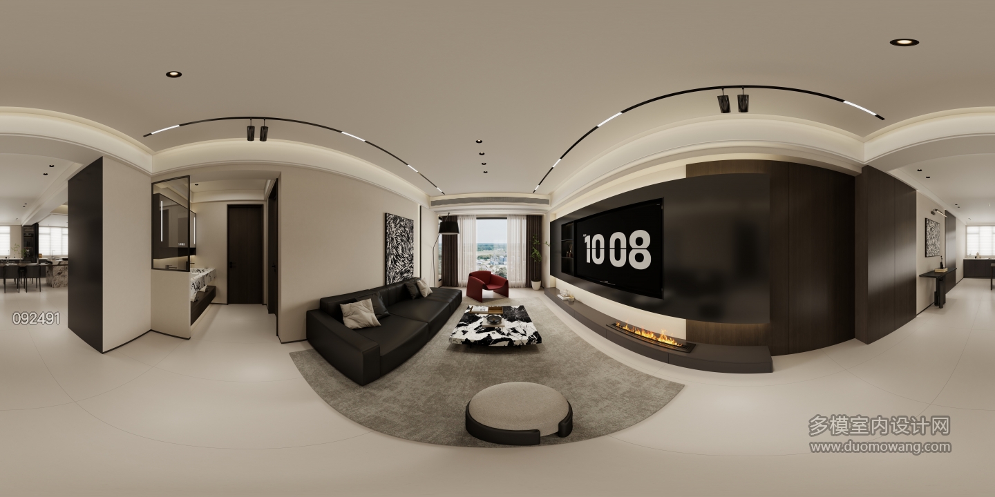 现代简约客餐厅全景