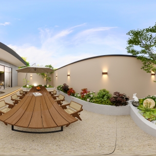 中古一楼院子全景