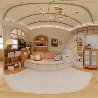 美式乡村_客厅全景