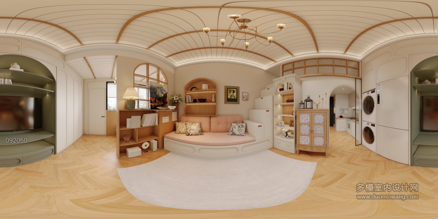 美式乡村_客厅全景