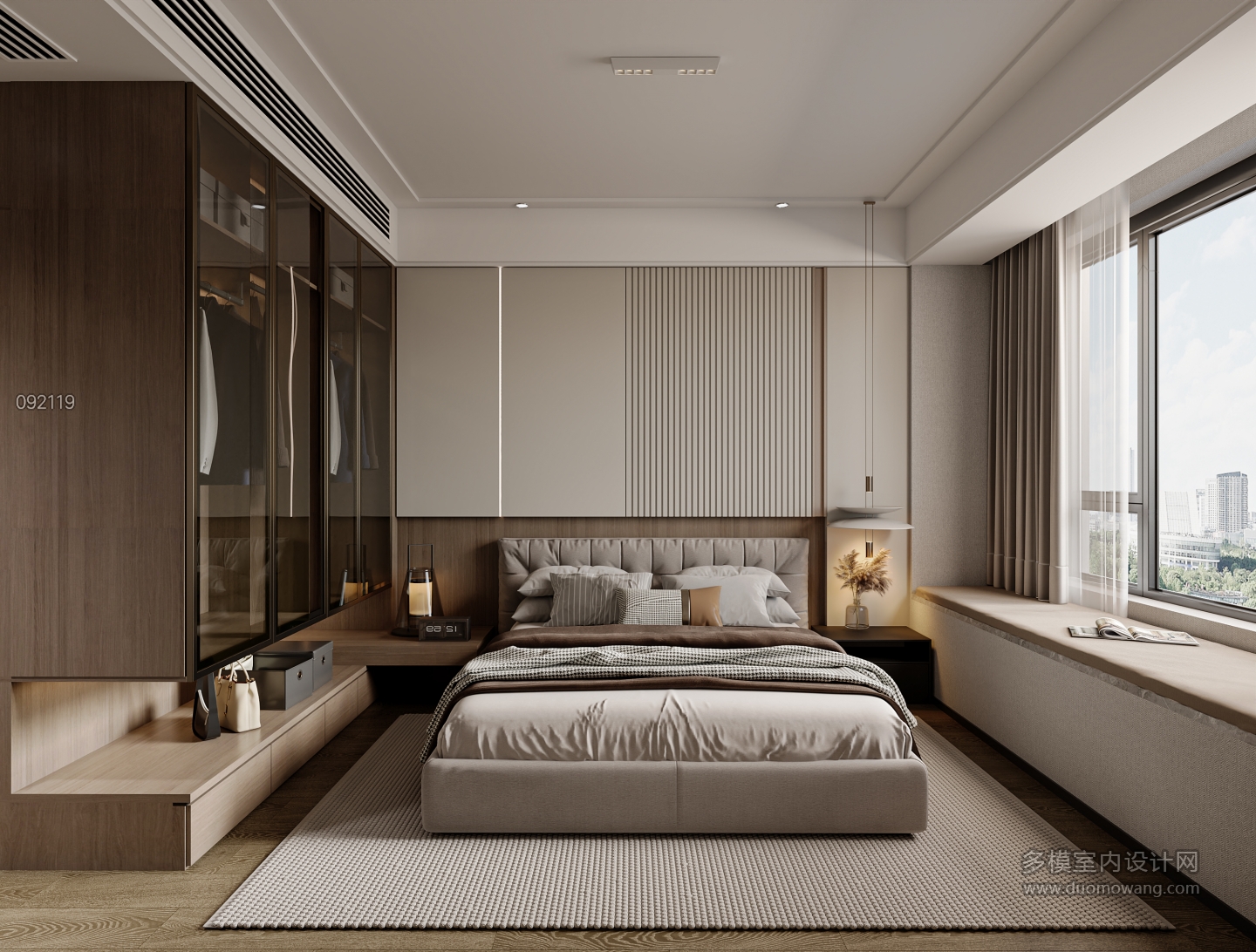 现代主卧静态