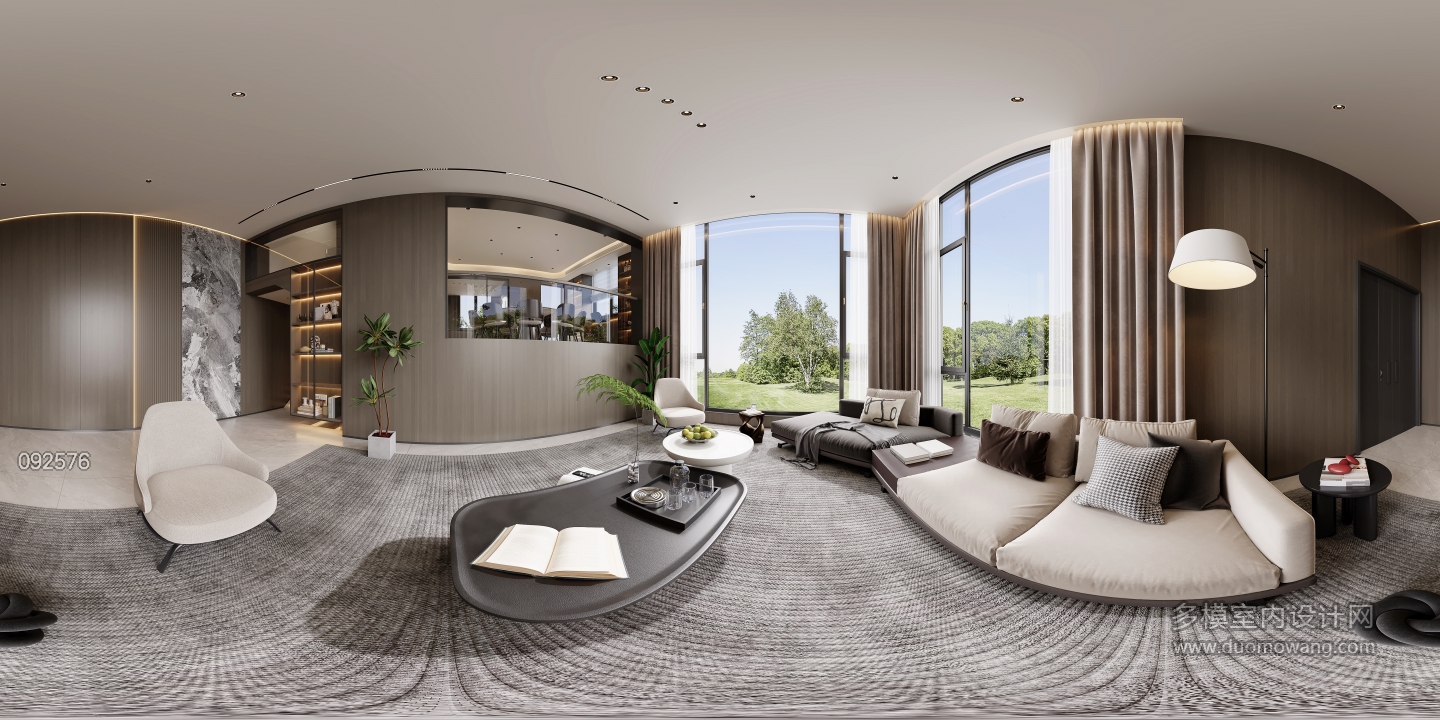 现代一楼客厅360