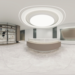 现代办公大厅全景