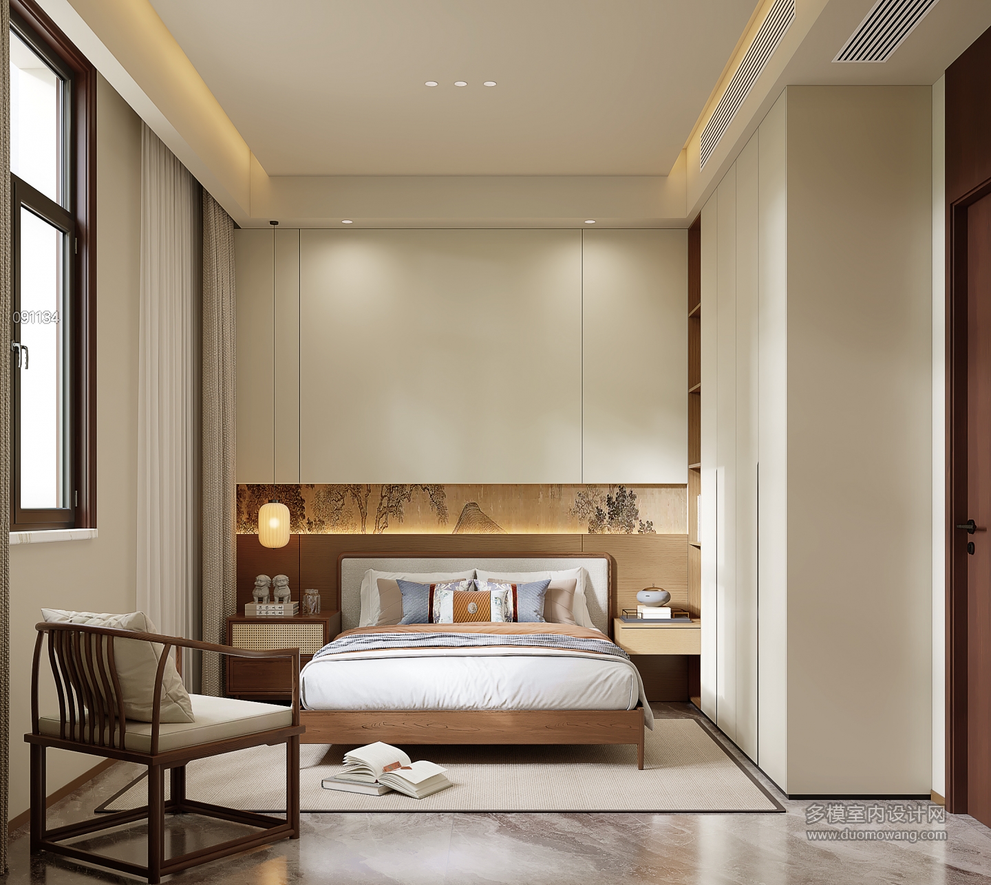 新中式次卧房三