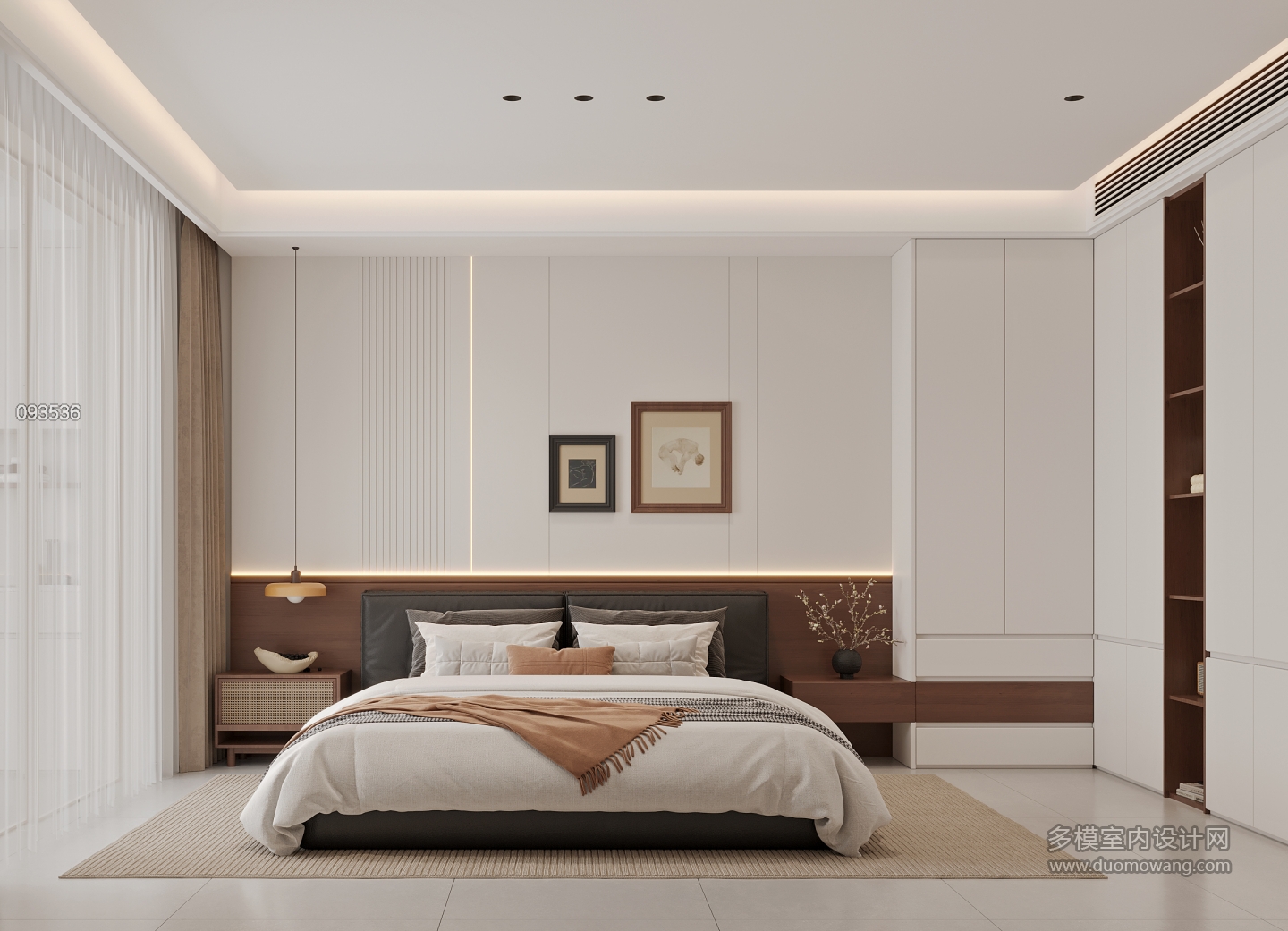 现代中古风主卧特写