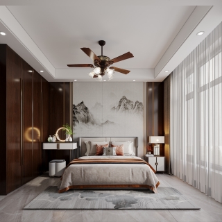 新中式一层次卧