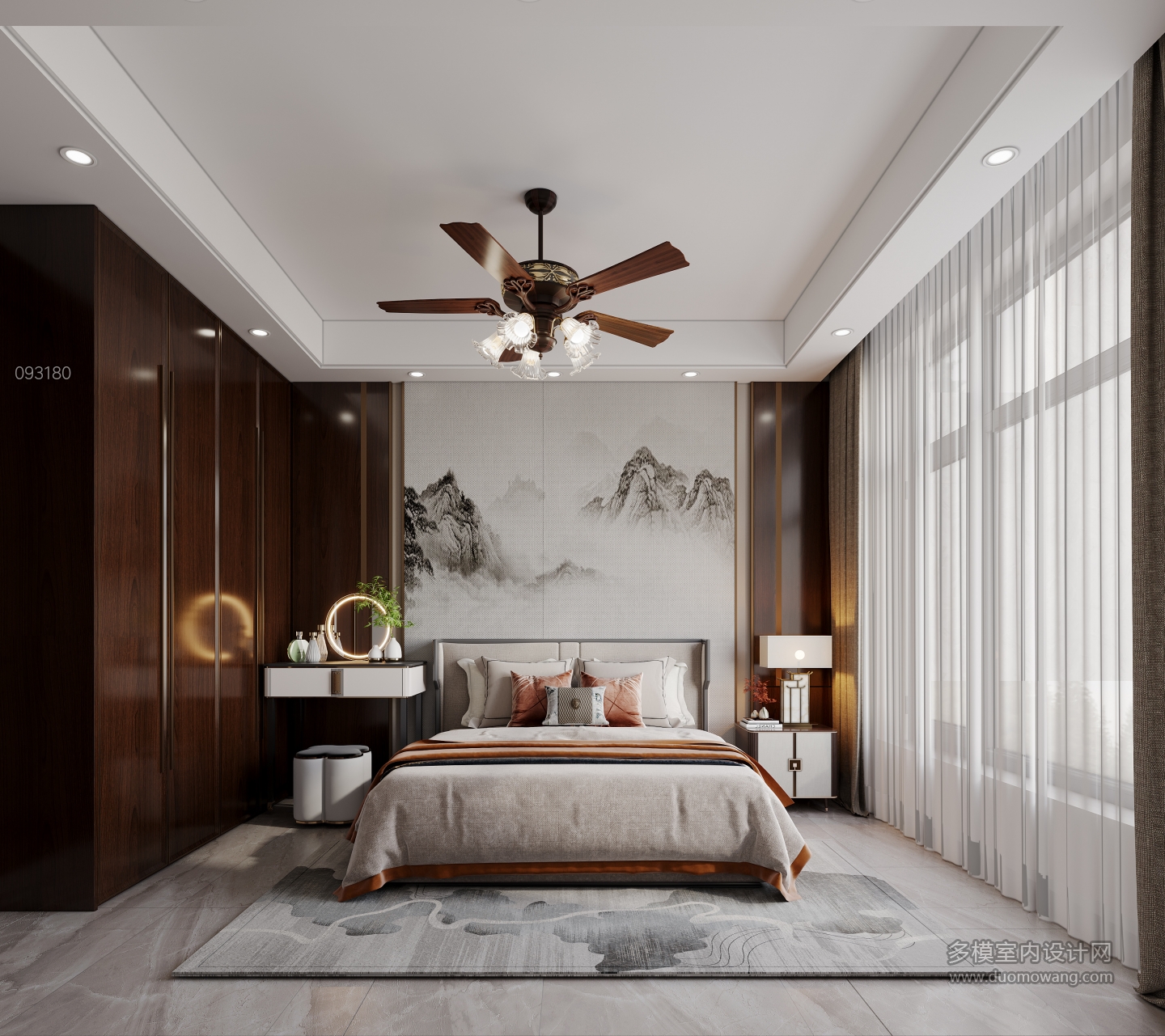 新中式一层次卧