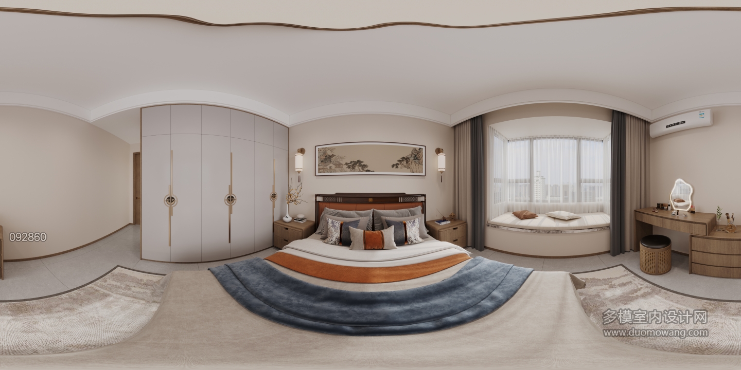 新中式主卧全景