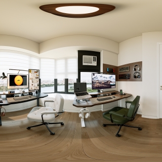 现代电脑房全景