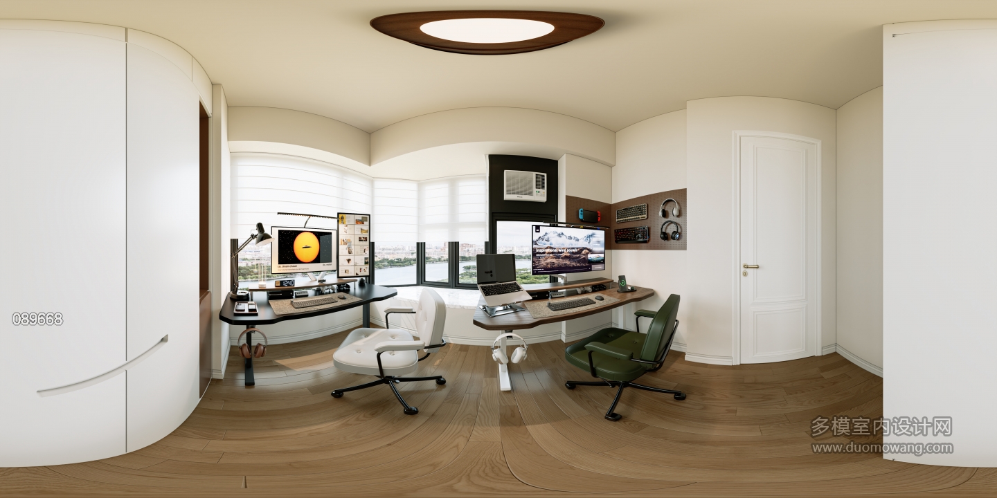 现代电脑房全景