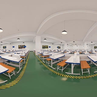 现代 制衣厂 全景