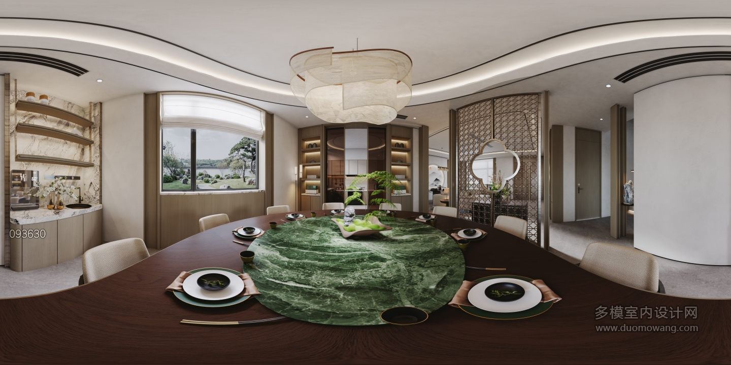 新中式1楼_餐厅全景