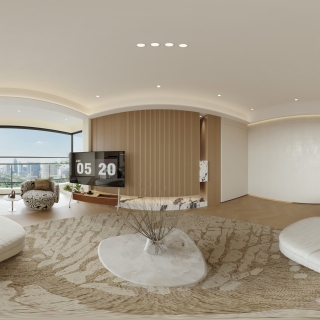 现代 客餐厅 全景