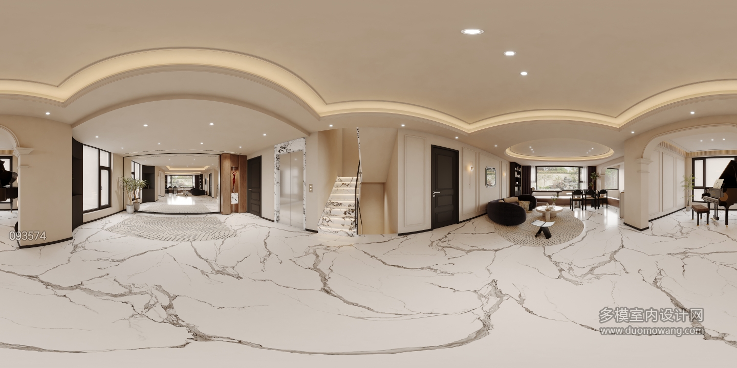 法式负一层楼梯间