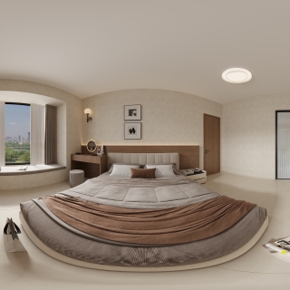 中古风主卧全景