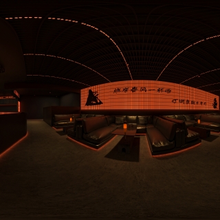 现代酒吧二楼全景