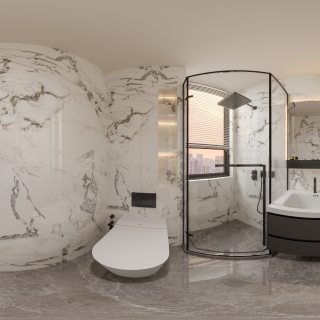 现代卫生间全景