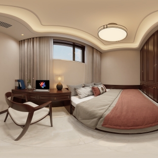 新中式一楼卧室二360