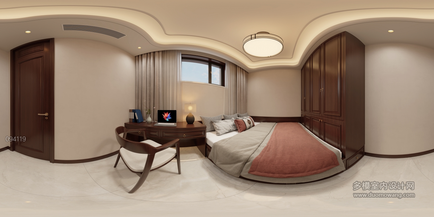 新中式一楼卧室二360