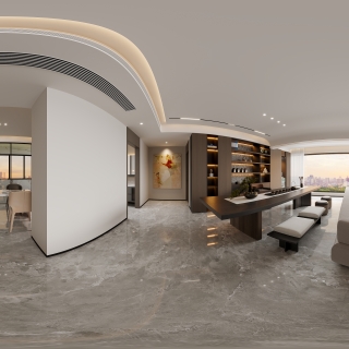 现代客餐厅全景