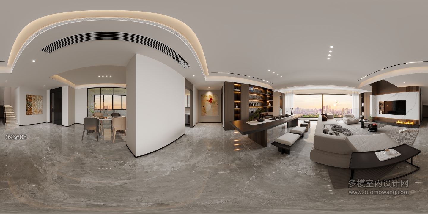 现代客餐厅全景