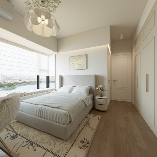 现代主人房特写