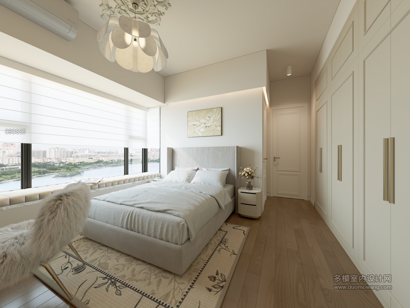 现代主人房特写