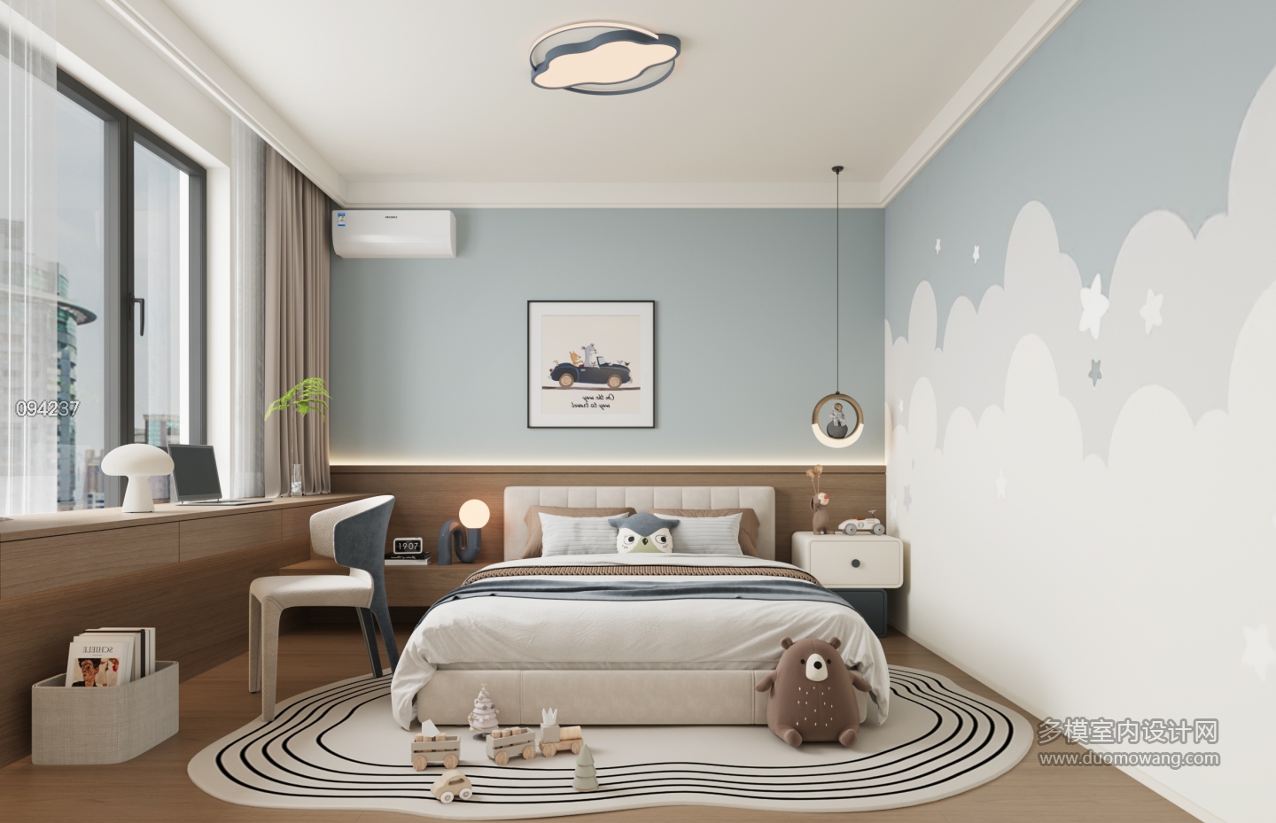 现代轻奢儿童房01