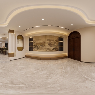 新中式客厅全景