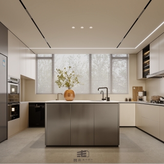 一层宋代中式一层厨房特写