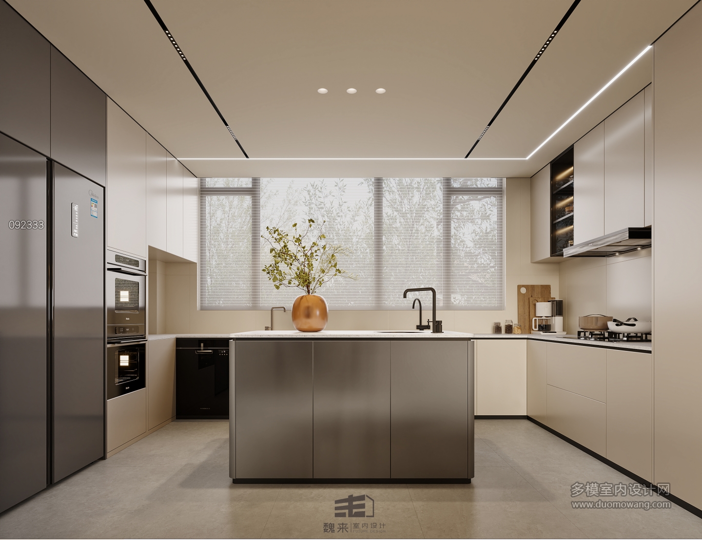 一层宋代中式一层厨房特写