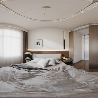现代主卧全景