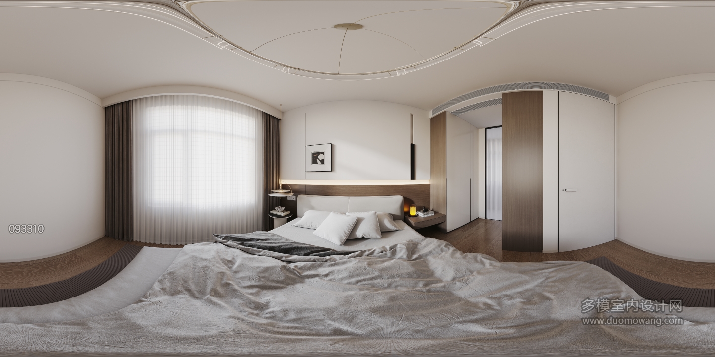 现代主卧全景