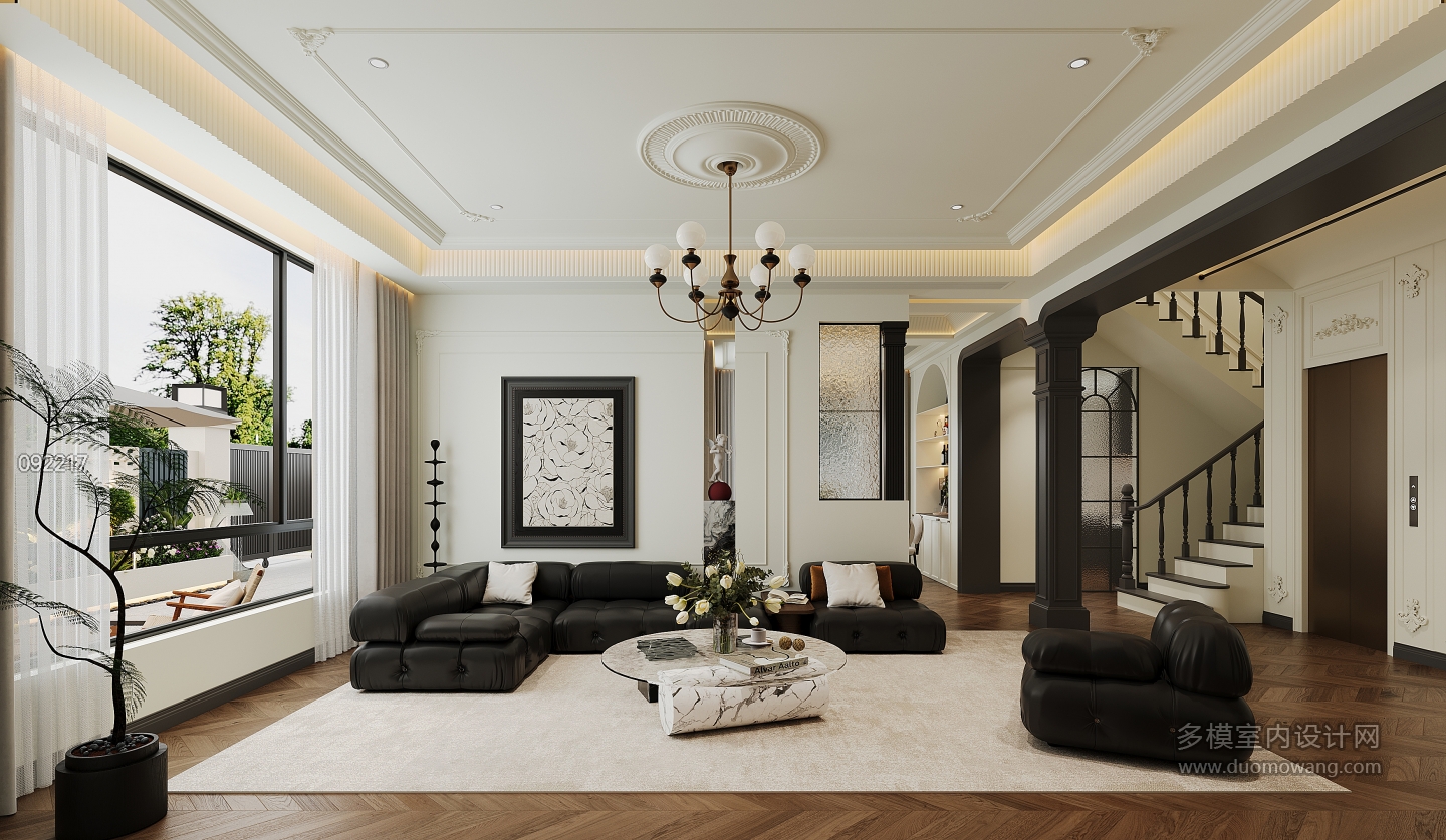 法式一楼客厅单张二