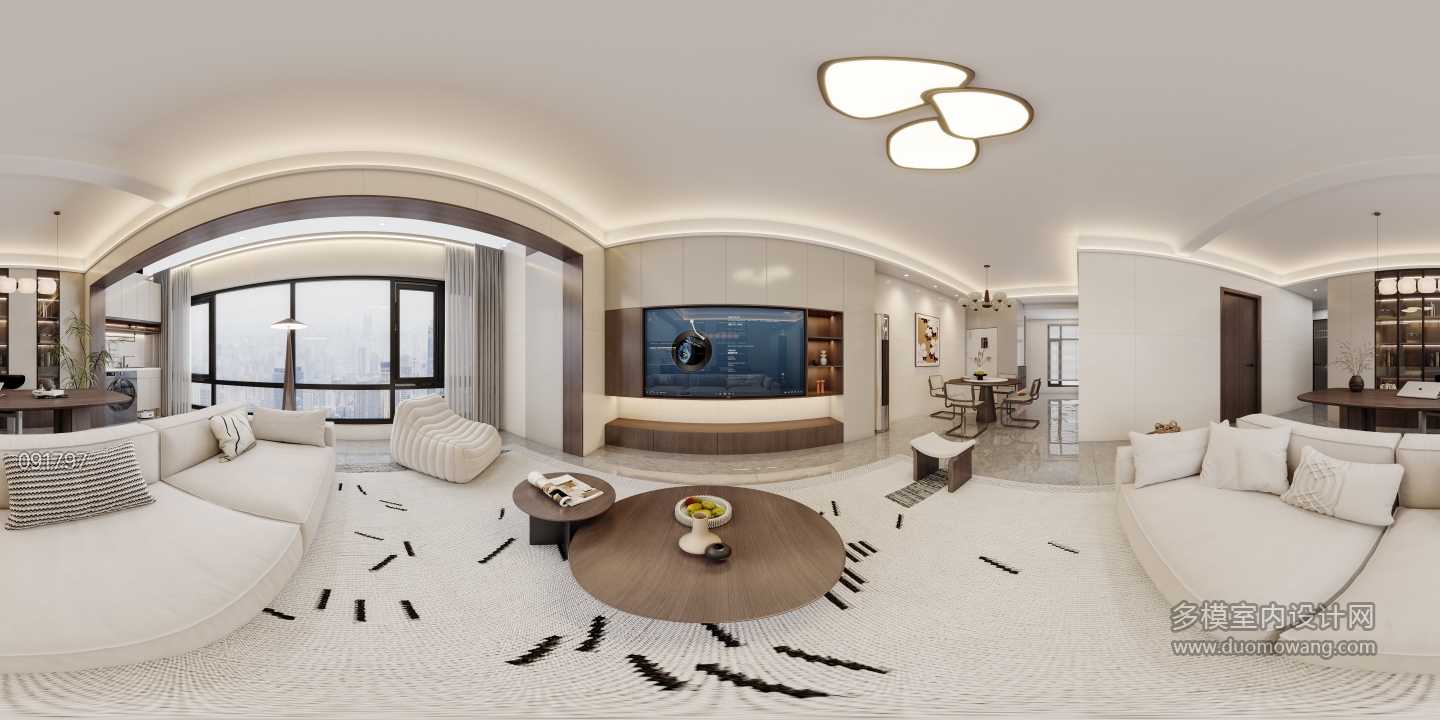 现代中古-客厅全景