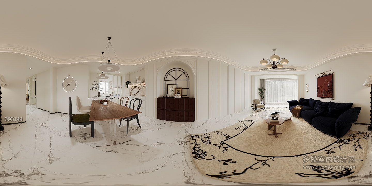 现代客餐厅全景