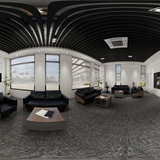 现代接待厅全景