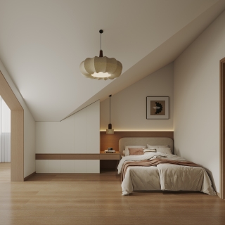 奶油中古三层西卧室