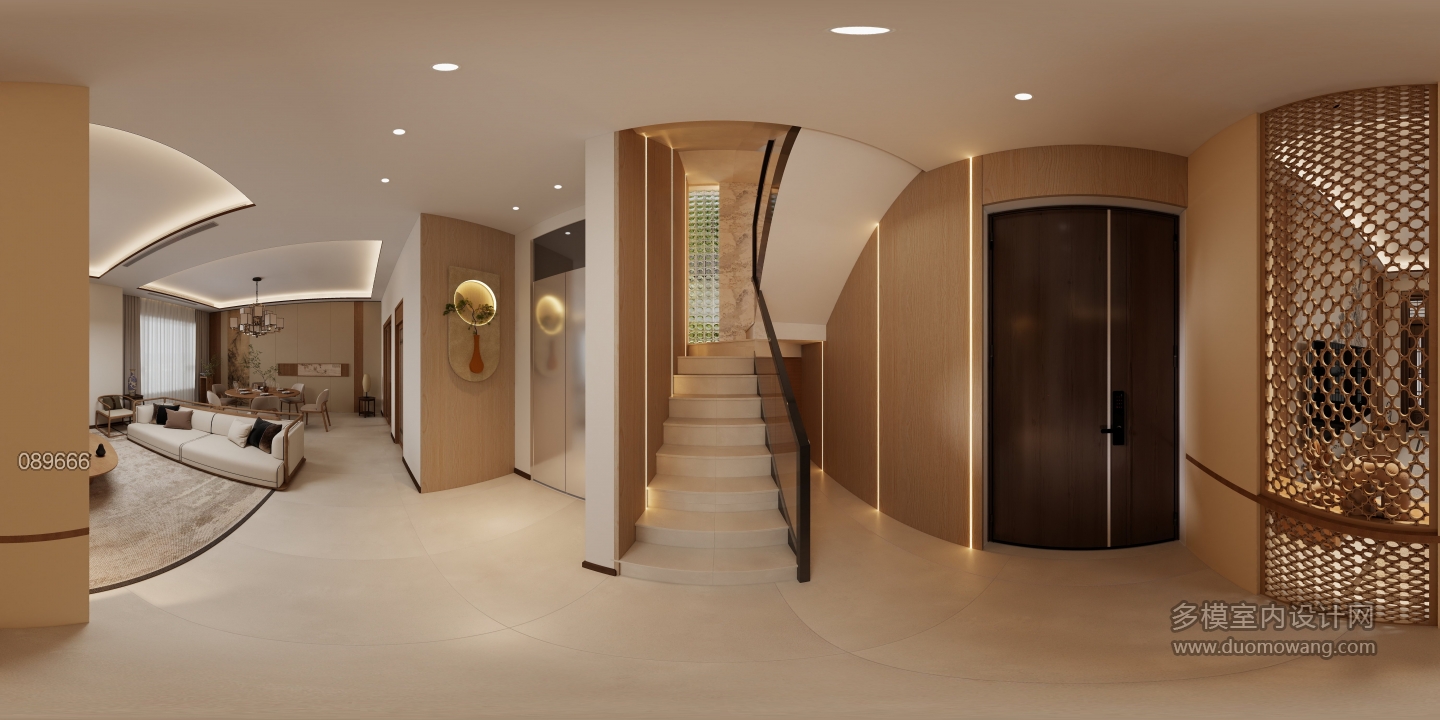 新中式一楼楼梯1