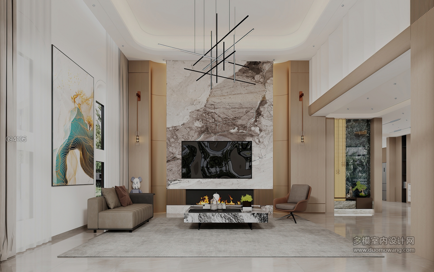 现代轻奢客厅静态