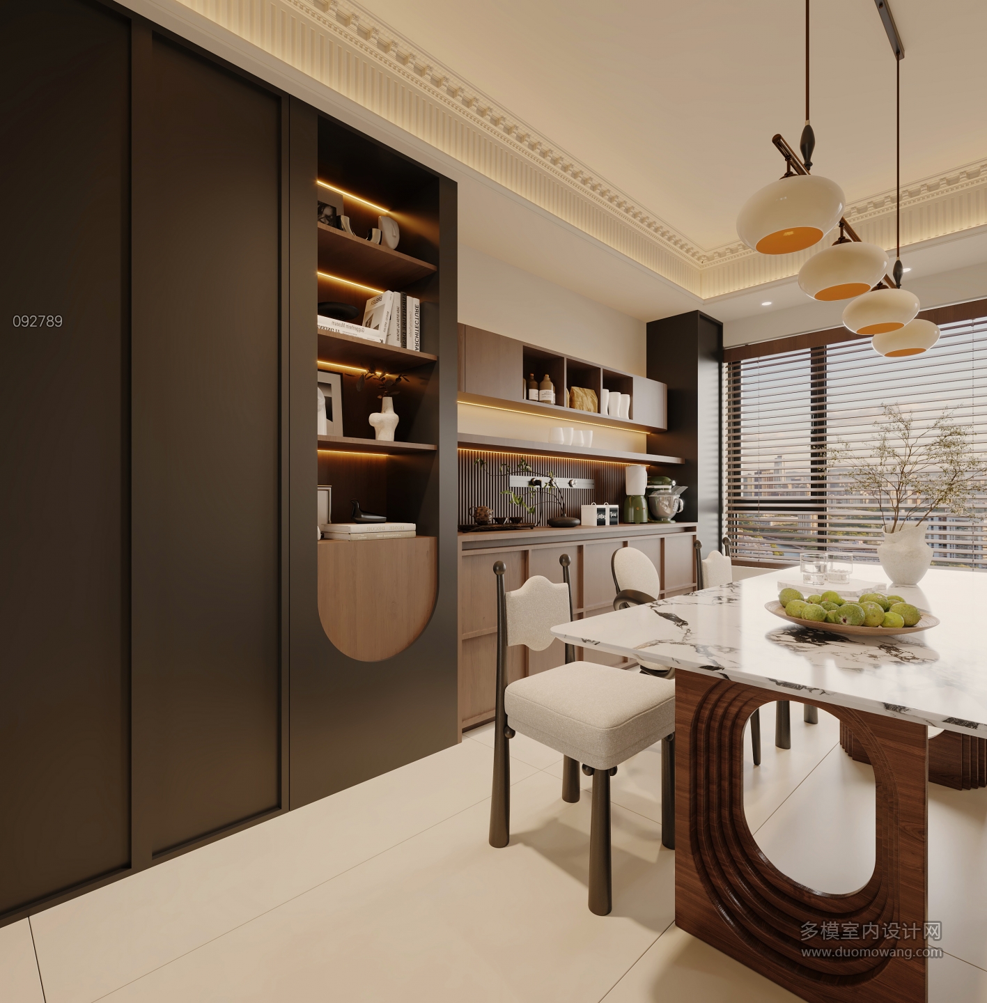 法式餐边柜特写