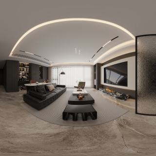 现代客餐厅全景