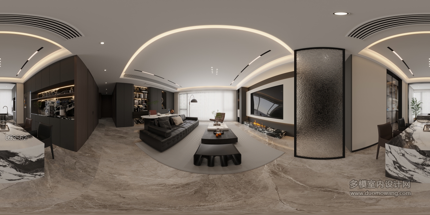 现代客餐厅全景