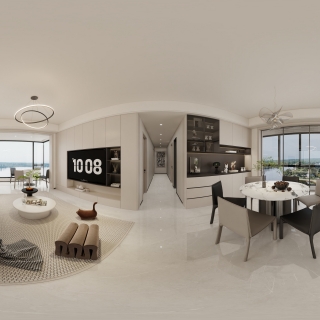 现代客餐厅全景