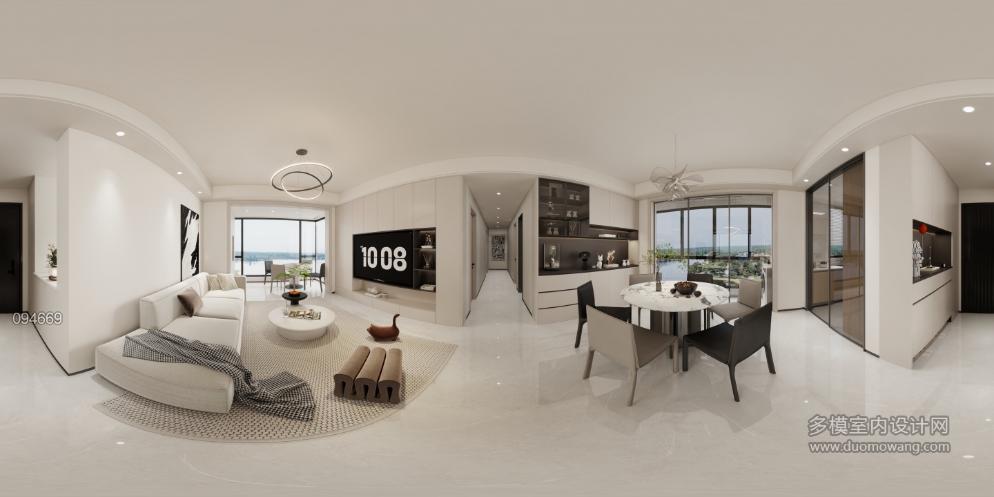 现代客餐厅全景