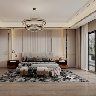 现代轻奢三楼主卧