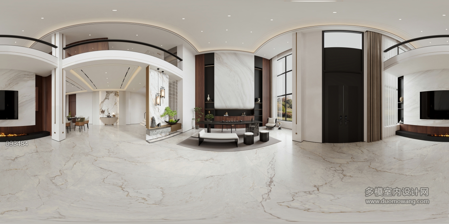 现代 客厅 全景