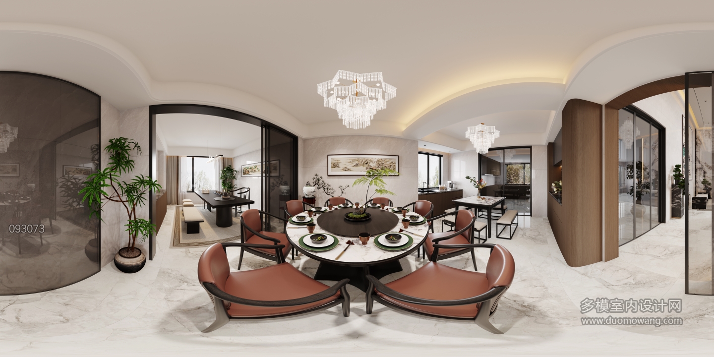 2新中式餐厅全景