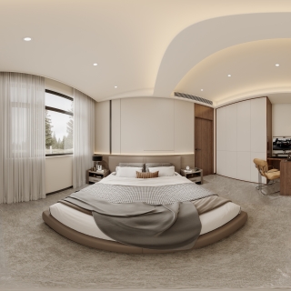 现代四层次卧2全景