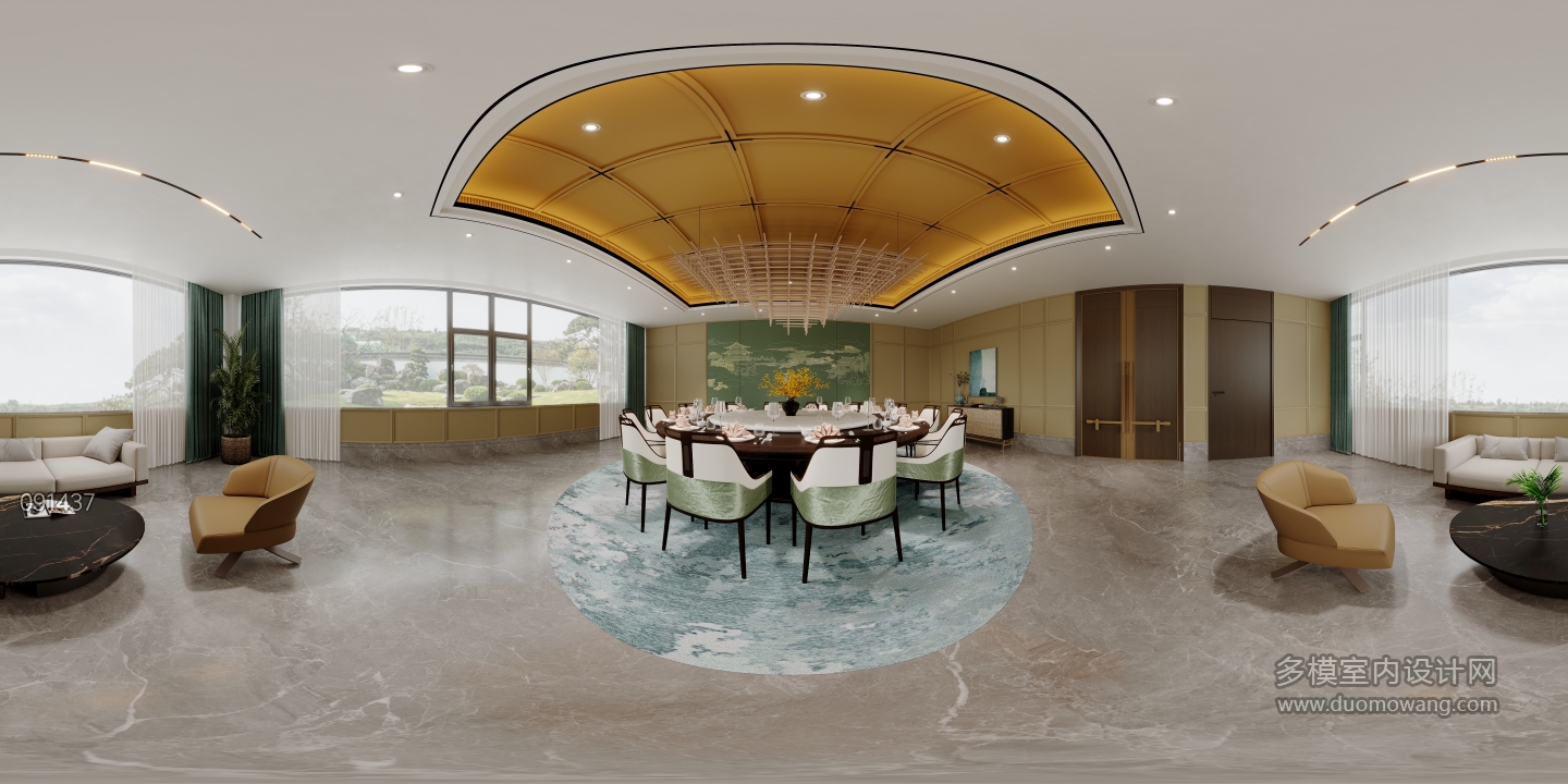 新中式一层宴会厅